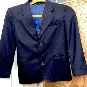 TFW Boys Navy Blue Dress Blazer Jacket Size 10 Reg GUC Fully Lined Jacket Only
